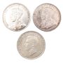 3x Canadas First three silver dollars 1935 1936 and 1937  3-coins