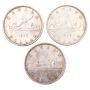 3x Canadas First three silver dollars 1935 1936 and 1937  3-coins