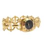 Gucci 6400L Horsebit Black Dial Vintage Gold Plated Stainless Ladies Watch