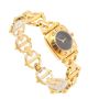 Gucci 6400L Horsebit Black Dial Vintage Gold Plated Stainless Ladies Watch