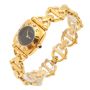 Gucci 6400L Horsebit Black Dial Vintage Gold Plated Stainless Ladies Watch