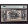 1898 Dominion of Canada $1 dollar banknote  PMG VF35 EPQ
