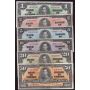 1937 Canada banknote set $1 $2 $5 $10 $20 $50  6-notes circulated