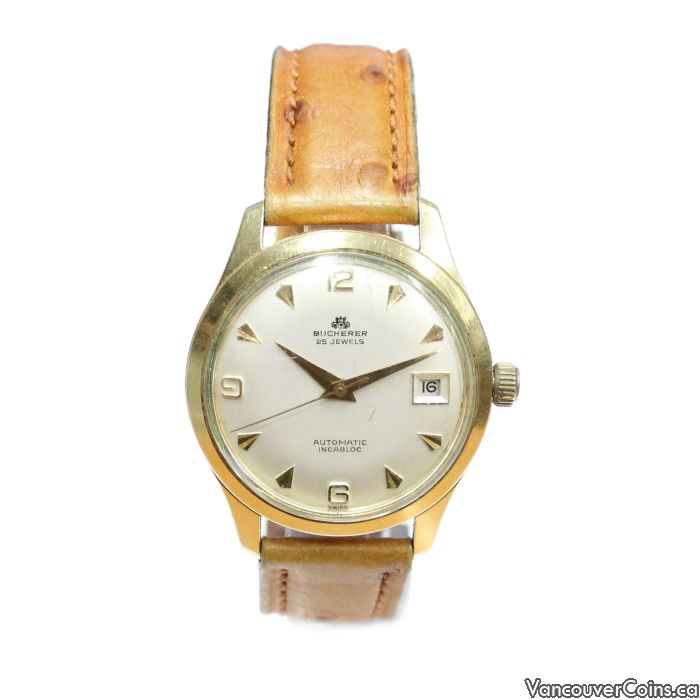 Bucherer 30 11 watch f692 18k solid gold 25J automatic date