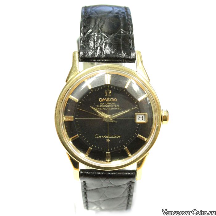 1962 Omega Constellation pie pan 561 watch automatic gold cap accurate scarce Professional Dealers of Coins Bank Notes and Bullion