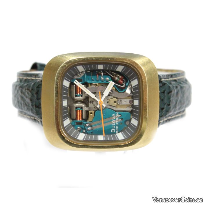 Rare 1973 Bulova Accutron Spaceview watch Cal. 214 original Bulova strap Professional Dealers of Coins Bank Notes and Bullion