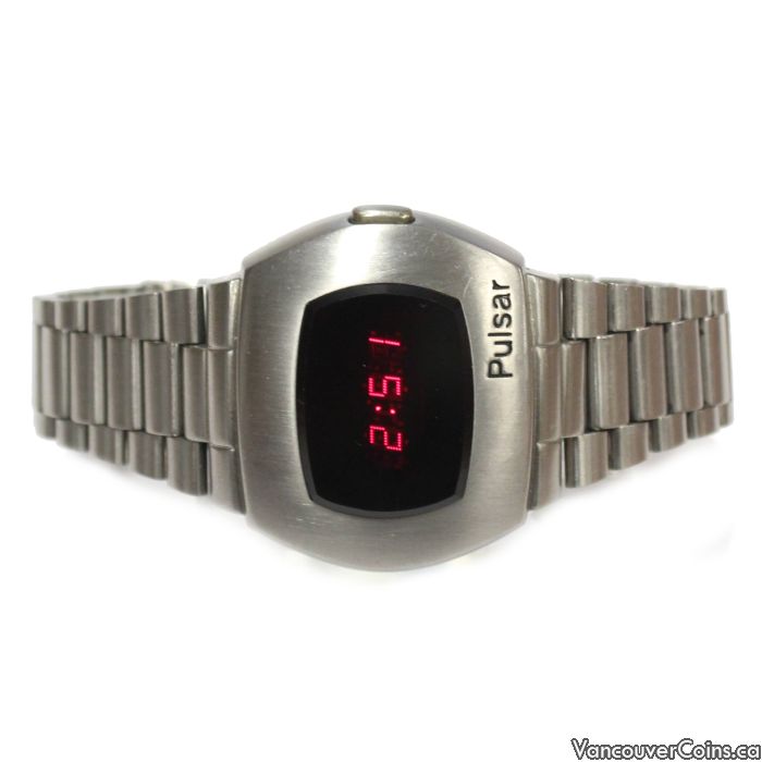 Pulsar P2 RED LED Digital Time Computer James Bond 007 Vintage Watch