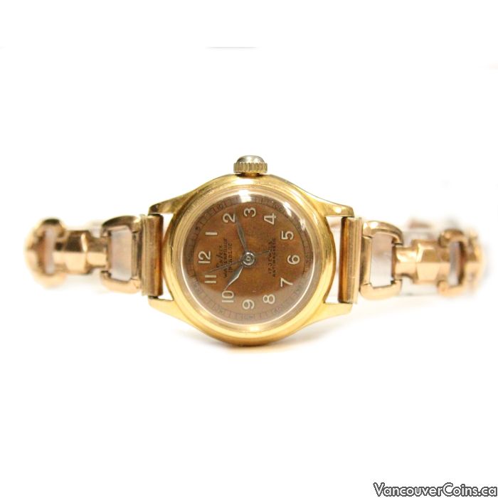 Gold women's watch 18k discount