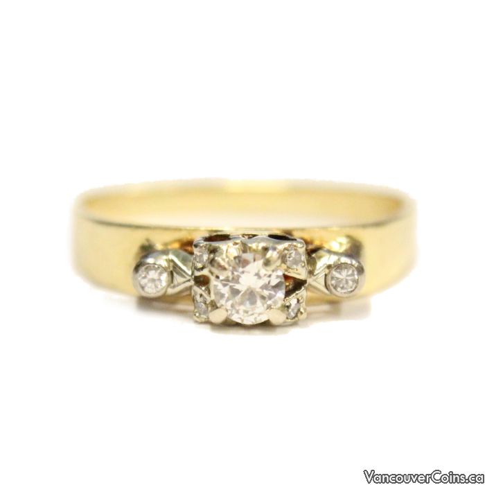 CAvelti 18K Gold and Platinum Diamond Ring