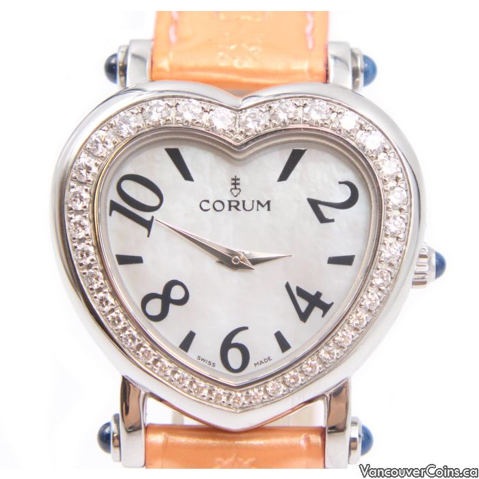 Corum Heart 24.183.20 MOP Ladies Stainless Diamonds Heartbeat 30mm Watch Professional Dealers of Coins Bank Notes and Bullion