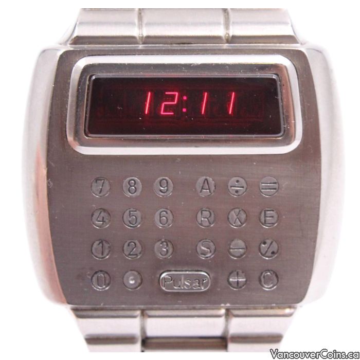 Pulsar Time Computer Calculator LED Vintage Watch 1970s Professional Dealers of Coins Bank Notes and Bullion