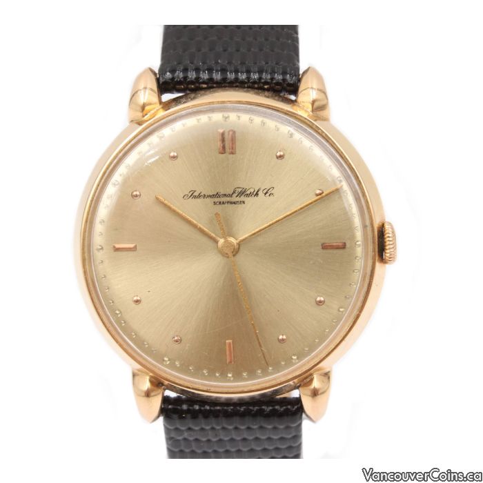 IWC Schaffhausen Cal. 60 18k Gold Case 35mm 1947 Vintage Mens Watch
