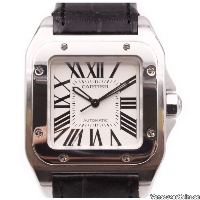 Cartier Santos 100 W20126X8 Mid Size 2878 Mens or Womens Watch Box and Papers Professional Dealers of Coins Bank Notes and Bullion