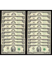 20x 1976 F USA 1976 $2 FRN Atlanta many consecutive Choice Uncirculated