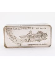 2500 grains .925 Silver bar Sutters Mill gold rush California 163.5 grams 
