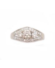 1.13ct tcw Diamonds 14k white gold Ring 