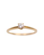 18K yellow gold Ladies 0.12 Carat Diamond Ring 