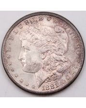 1881 S Morgan silver dollar Choice UNC
