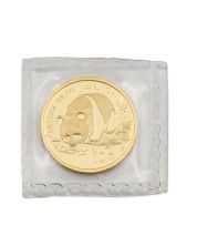 1987-S Chinese 1/10 oz Gold Panda Coin - .999 Fine Gold - BU Sealed