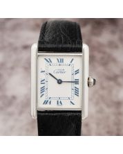 Cartier Must de Tank 690006 .925 Silver Mens Quartz Watch