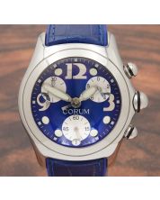 Corum Bubble Chronograph 396.250.20 Quartz Blue Mens Stainless Watch