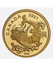 2021 Triumphant Dragon Canada $8 – 1.58g .9999 Pure Gold Coin – Royal Canadian Mint