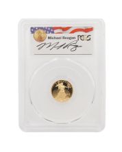 2010-W $5 Gold Eagle PCGS PR69DCAM Michael Reagan Ronald Reagan Legacy 1/10 oz