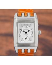 Jaeger-LeCoultre Reverso Gran Sport 296.8.74 Silver/Black Dial 25mm Womens Watch