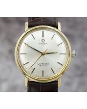 Omega Seamaster DeVille 135.020 Cal. 601 Silver Dial Gold-Cap 34.5mm Mens Watch
