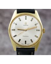 Omega Geneve Ref. 135.041 Cal. 601 Silver Dial Gold-Plated 34mm Mens Watch