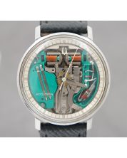Bulova Accutron Spaceview Round 1965 M5 Stainless Steel 35mm Vintage Mens Watch