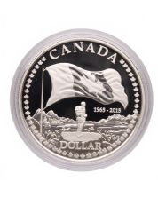 2015 Proof Silver Dollar – 50th Anniversary of the Canadian Flag