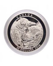 2016 $20 Fine Silver Coin – Grizzly Bear: The Battle