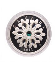 2011 $20 Fine Silver Coin – Crystal Snowflake (Emerald)