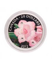 2012 $20 Fine Silver Coin – Rhododendron Crystal Dew Drop
