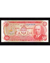1975 Canada $50 banknote RCMP Musical ride Crow Bouey EHL0129139 CH UNC