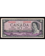 1954 Canada $10 devils face banknote Coyne Towers C/D 5658646 VF