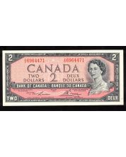 1954 Canada $2 banknote Lawson Bouey VG 6964471 Choice UNC