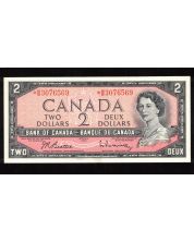 1954 Canada $2 replacement note Beattie Rasminsky *B/B 3076569 Choice UNC