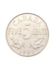 1922 Canada 5 cents Far-S nice AU