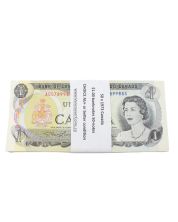 50 x 1973 Canada $1.00 banknotes 50-notes Choice AU+ to UNC+