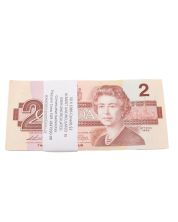 50 x 1986 Canada $2.00 notes Thiessen Crow EGR1847950-99 AU+ -CH UNC+