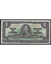 1937 Canada $1 note Osborne Towers A/A0052730 VF/EF