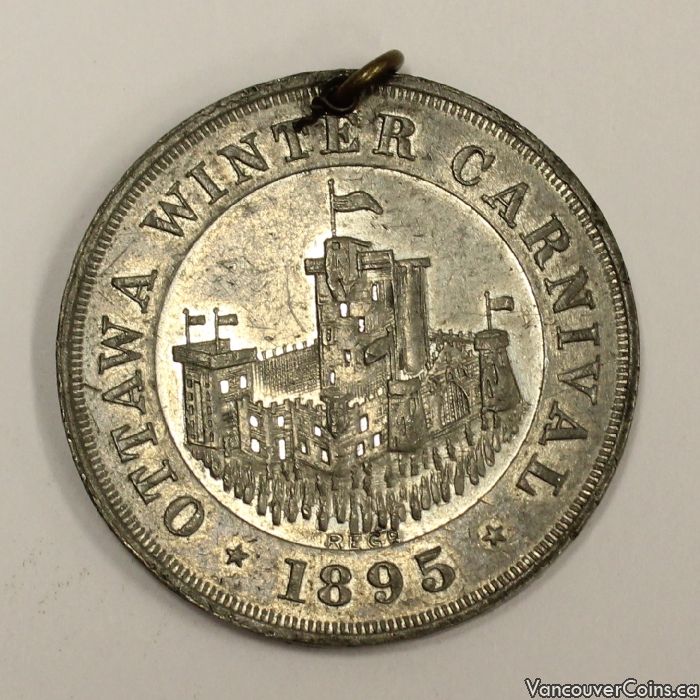 1895 Ottawa Winter Carnival medal Leroux 1161c EF40 Professional