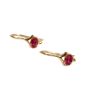 Elegant 14K Rose Gold Ruby Earrings with Wire clasp