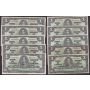 10x 1937 Bank of Canada $1 notes D.Gordon and G.F.Towers  