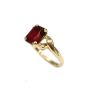 10 Karat Yellow Gold Deep Red Ruby Ring 