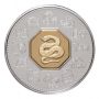 2001 Canada $15 Year of the Snake Sterling Silver & Gold Plated Cameo