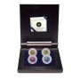 2011-2012 Full Moon Niobium Silver 4-Coin Proof Mint Set with Wooden Display Box