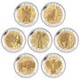 2014 Canadian $20 The Seven Sacred Teachings   Fine Silver & Gold-plated 7-Coin Set 